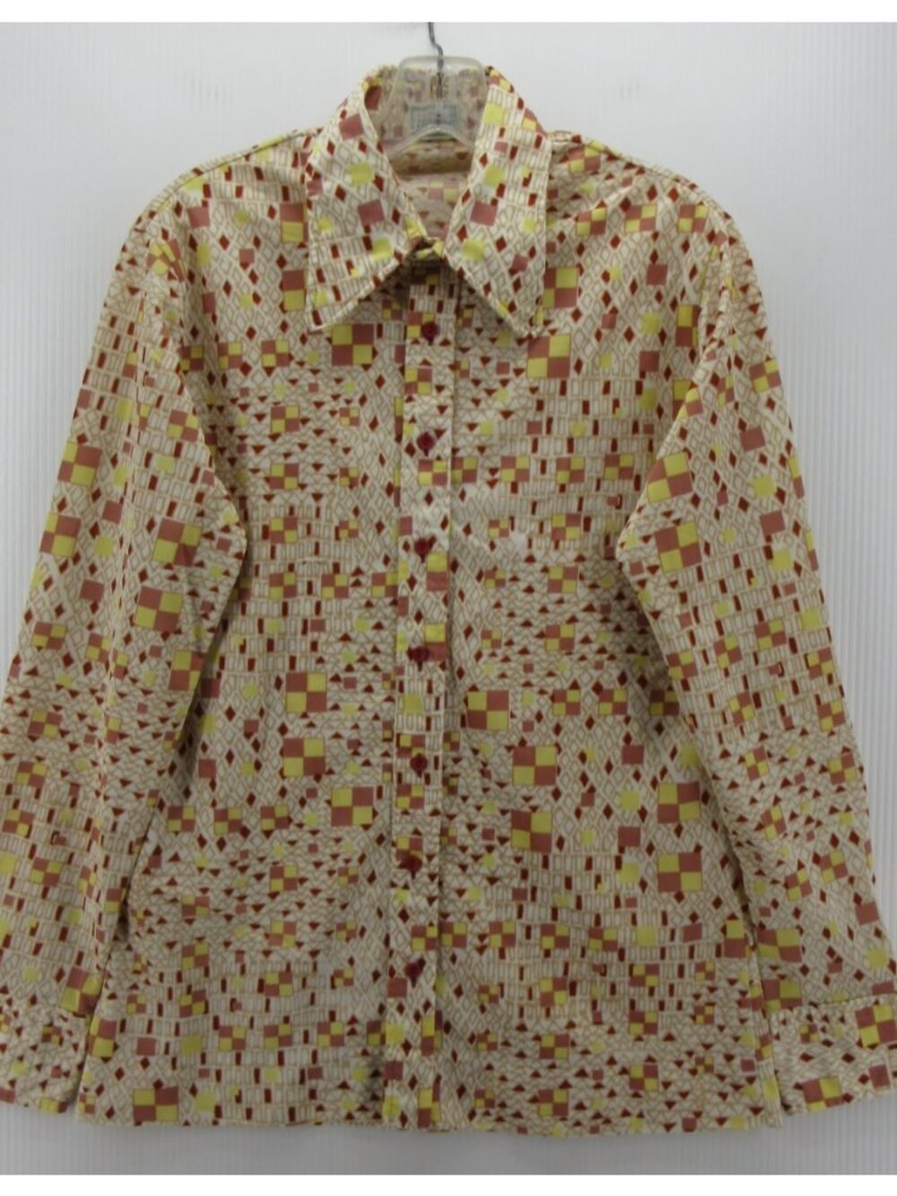VGT Eagle Shirtmakers Shirt Medium 70s Disco Mod Psychedelic Italy